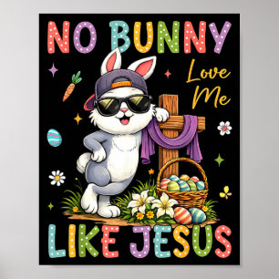 Affiche Pâques Pas de Lapin M'aime Comme Jésus Enfants Chr