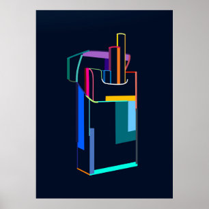Affiche Paquet de cigarettes ouvert