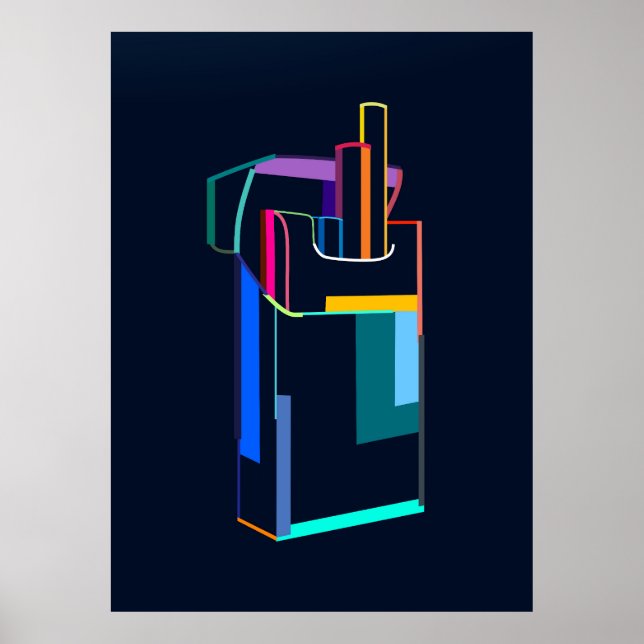 Affiche Paquet de cigarettes ouvert (Devant)