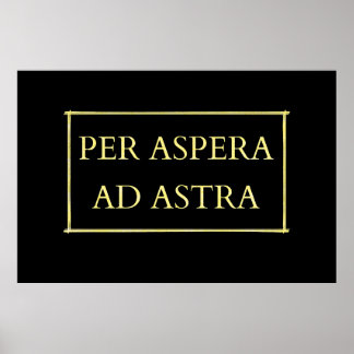 Affiche Par aspera ad astra