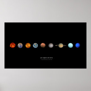 Affiche PAR ASPERA AD ASTRA - Citation spatiale de Galileu