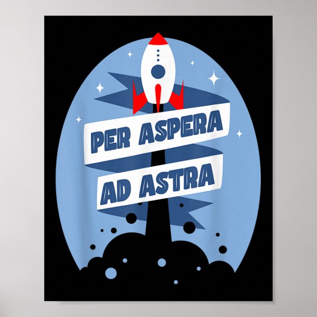 Affiche Par Aspera Ad Astra Citations De Philosophie Célèb (Devant)