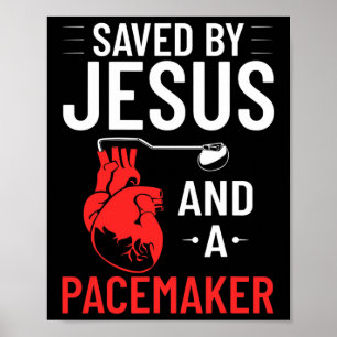 Affiche Par Jésus Et Un Pacemaker Sensibilisation aux mala