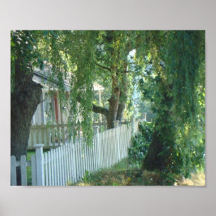 Affiche Par l'affiche de saule pleurant