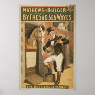 Affiche Par Les Vagues De La Mer Triste