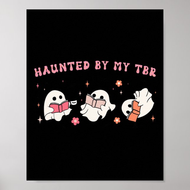 Affiche Par Mon Tbr Boo Groovy Mignon Fantôme Drôle Hallow (Devant)