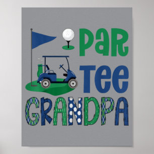 Affiche Par- Papy Golfeur Anniversaire Famille