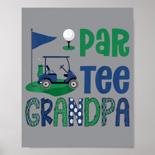 Affiche Par- Papy Golfeur Anniversaire Famille (Devant)