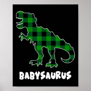 Affiche Par Saurus T-rex Dinosaures Carreaux St Patricks D