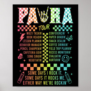 Affiche Para Tour Équipe de Paraprofessionnels Rock enseig