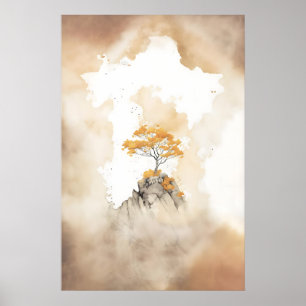 Affiche Parabole du grain de moutarde Aquarelle Verset bib