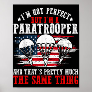 Affiche Parachutiste de l'armée américaine Soldat Jour des