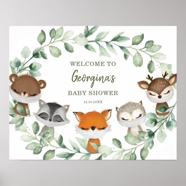 Affiche Parade de Baby shower de quarantaine Woodland Bien (Devant)