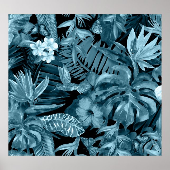 Affiche Paradis Aquarelle Tropical: Fleur de Jungle (Devant)