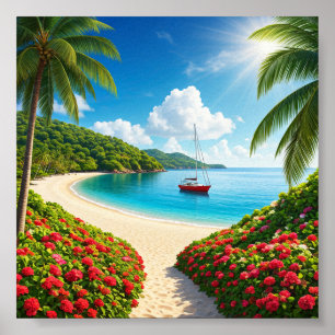 Affiche Paradis Caché De Plage