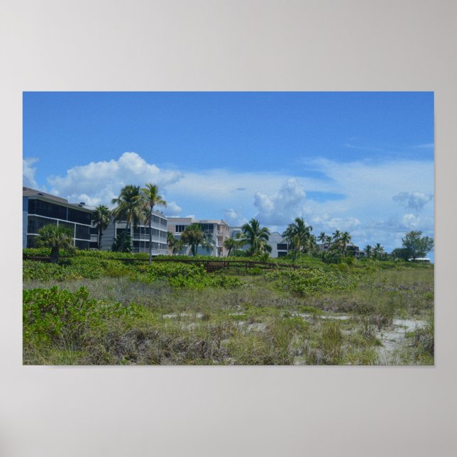 Affiche Paradis Côté Plage Tropical (Devant)