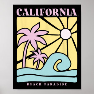 Affiche Paradis de plage ensoleillé d'été en Californie