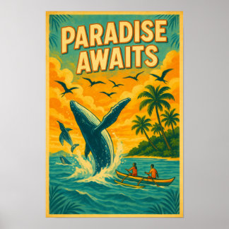 Affiche Paradis d'observation des baleines tropicales