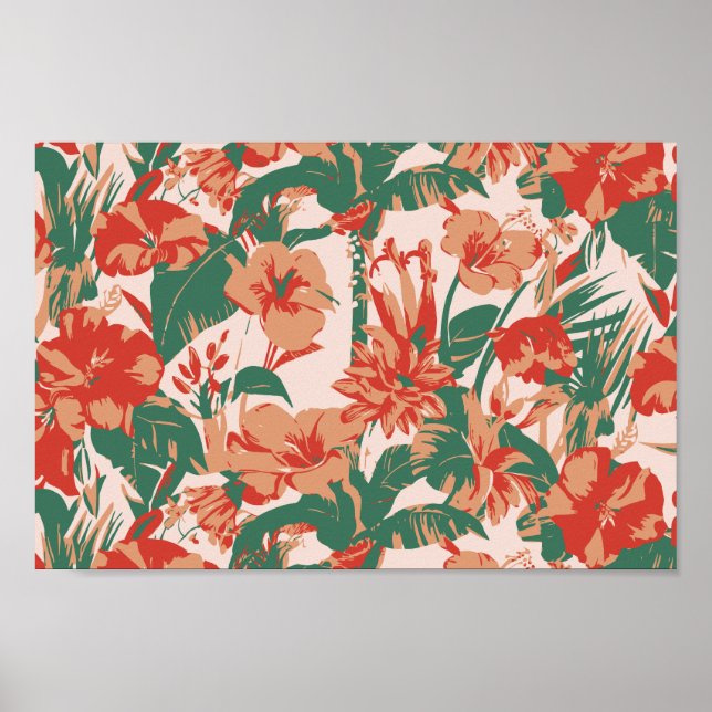 Affiche Paradis floral tropical (Devant)