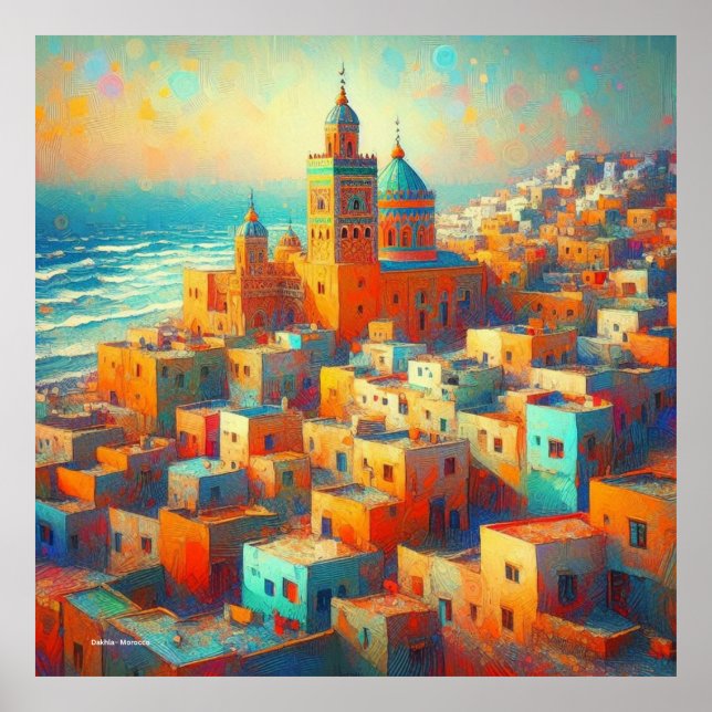 Affiche Paradis Marocain au Bord de la Mer-Dakhla (Devant)