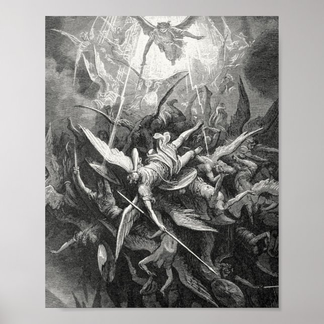 Affiche Paradis Perdu Chute De Rebel Angels Gustave Dore (Devant)