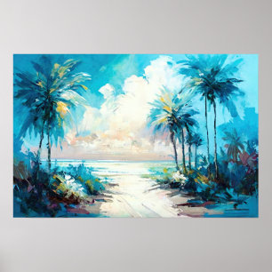 Affiche Paradise Tropical Beach Art