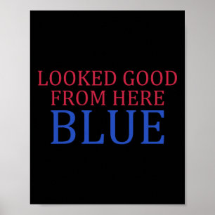 Affiche Paraissait Beau D'Ici Bleu Drôle De Softll Game Da