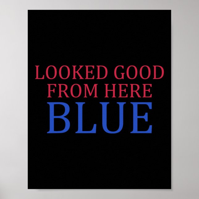 Affiche Paraissait Beau D'Ici Bleu Drôle De Softll Game Da (Devant)