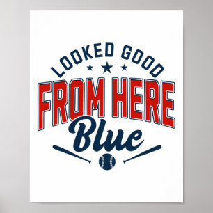 Affiche Paraissait bien d'ici Bleu Drôle Softll Game Day _