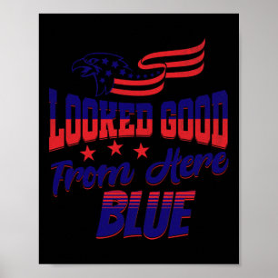 Affiche Paraissait bien d'ici Bleu Drôle Softll Game Day _