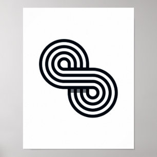 Affiche Parallel Lines Art Print - Black and White Line