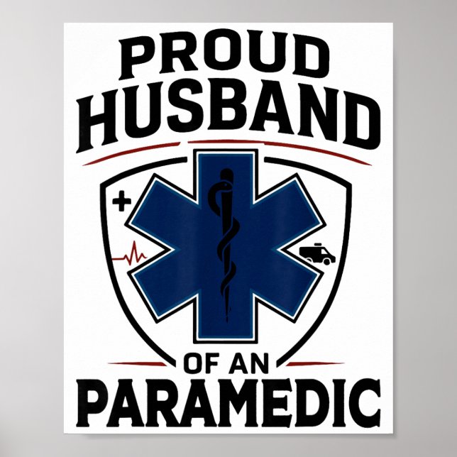Affiche Paramedic Husband Proud Husband Of An Paramedic  (Devant)