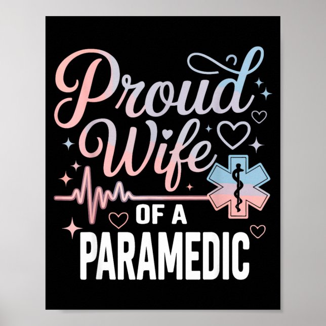 Affiche Paramedic Wife Proud Wife Of An Paramedic  (Devant)