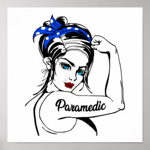 Affiche Paramètre d'urgence EMS Rosie Le Riveter