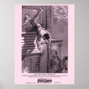 Affiche Paramour d'affiche de gazette de police