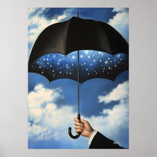 Affiche Parapluie de paysage de rêve surréaliste révélant
