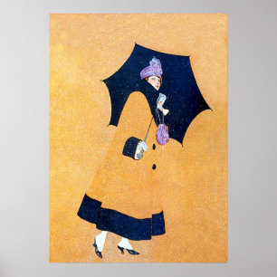 Affiche Parapluie et neige par C Coles Phillips