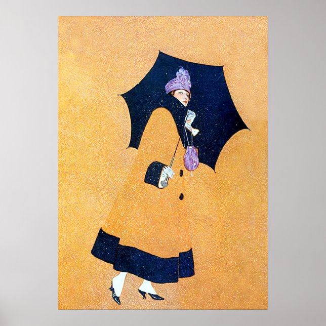 Affiche Parapluie et neige par C Coles Phillips (Devant)