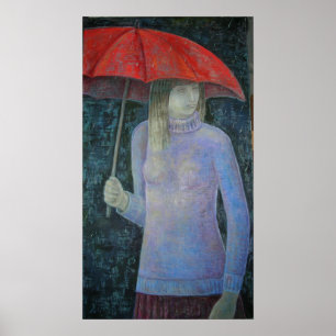 Affiche Parapluie rouge 2013