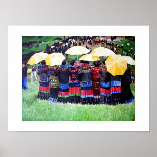 Affiche Parapluies jaunes (concours de beauté) (Devant)