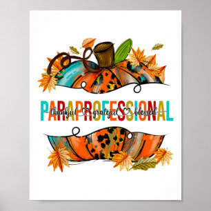 Affiche Paraprofessionnel Happy Fall Y’all Citrouille Para