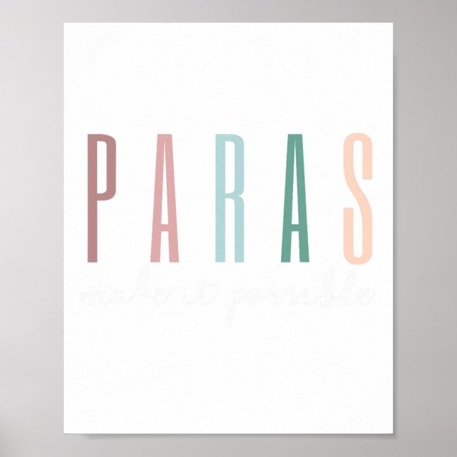 Affiche Paras rendent cela possible Paraprofessional Teach (Devant)