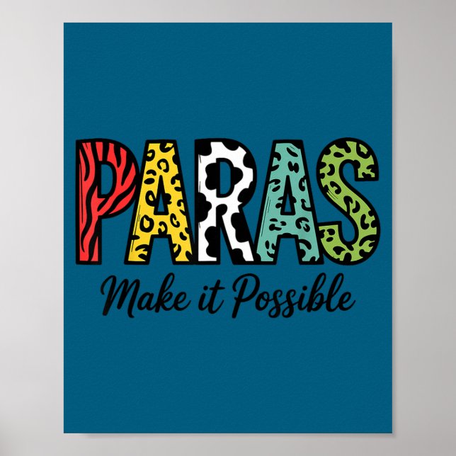 Affiche Paras rendent possible enseignant parapro (Devant)