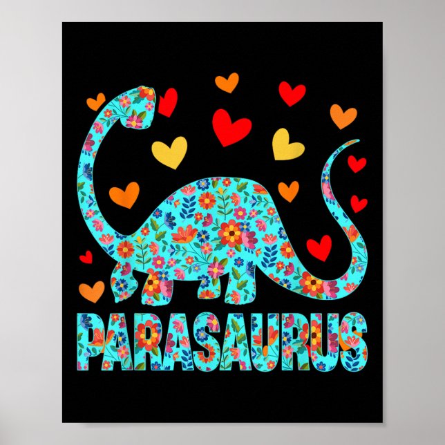 Affiche Parasaurus Paraprofessional Paraeducator Dinosaur  (Devant)