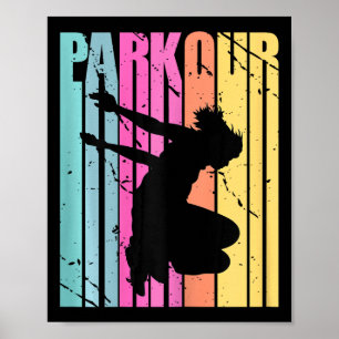 Affiche Parc à thème féminin pour anniversaire Parkour Rét