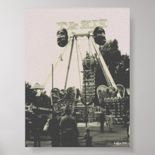 Affiche Parc d'attractions Vintage Autriche Vienne Prater