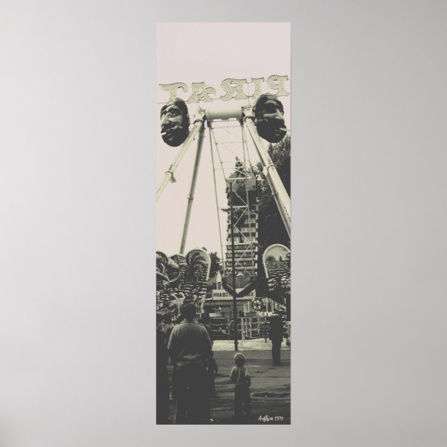 Affiche Parc d'attractions Vintage Autriche Vienne Prater (Devant)