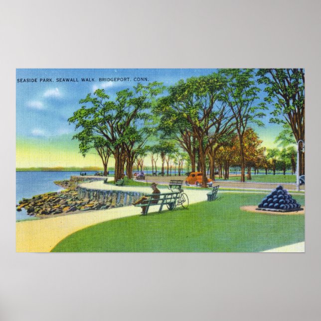 Affiche Parc de bord de mer Vue sur la promenade de la mer (Devant)
