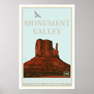 Affiche Parc de tribal de Navajo de vallée de monument
