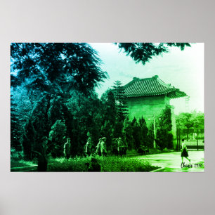 Affiche Parc des martyrs de Canton Chine ancienne